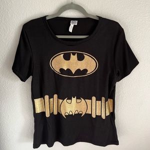 DC Comics Women’s Glitter Batman Top